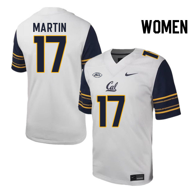 Women #17 Josiah Martin California Golden Bears ACC Conference College Football Jerseys Stitched Sal